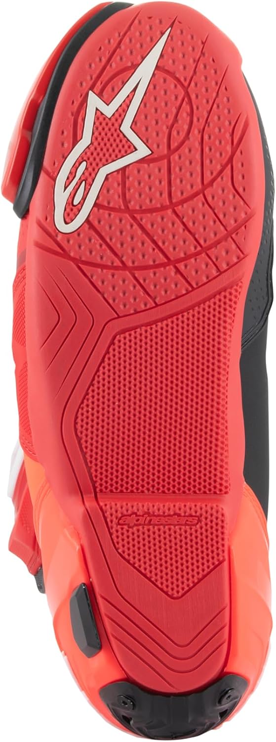 Alpinestars Unisex MotorradssMotorradstiefel 43 EU Rot Schwarz Weiss, 43 EU Rot Schwarz Weiss