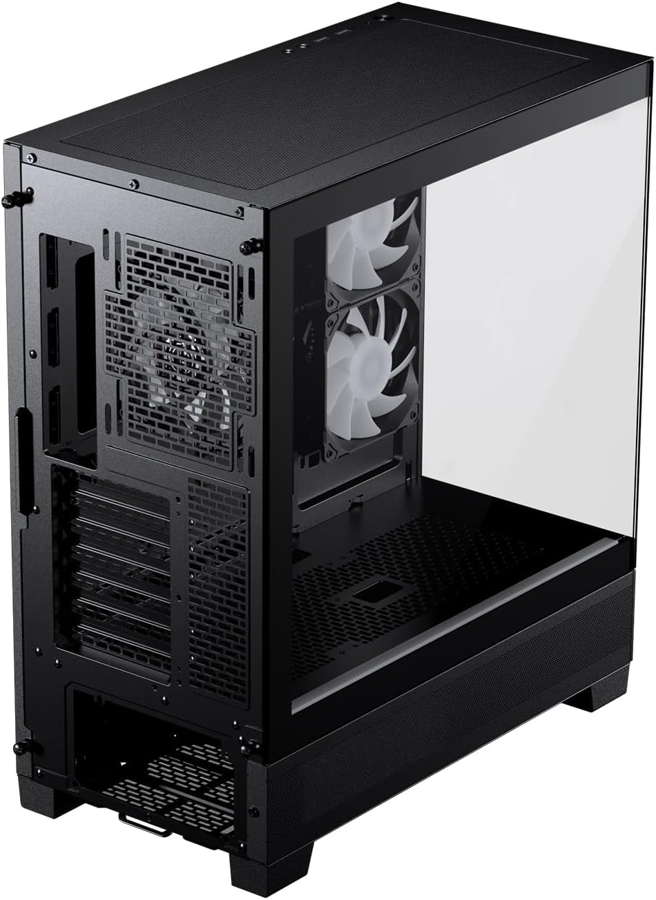 Phanteks 523 XT View Computergehäuse/Spielschrank – Schwarz | 3 x 120 mm ARGB-Lüfter vorinstalliert