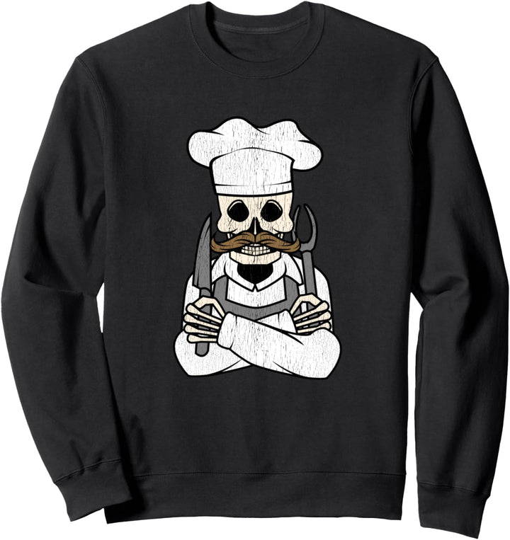 Grill Master Chef Skull Grillmaster Grillen Lustiges BBQ Sweatshirt