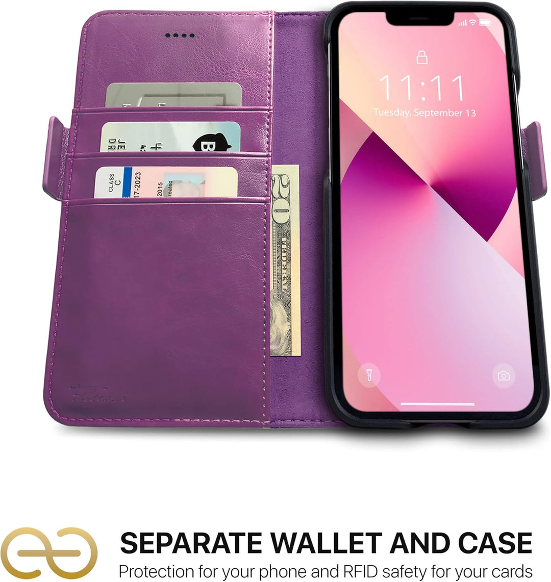 Dreem Fibonacci iPhone 13 Brieftaschen-Etui / 2-in-1 stossfestes Etui und abnehmbares Folio aus vega