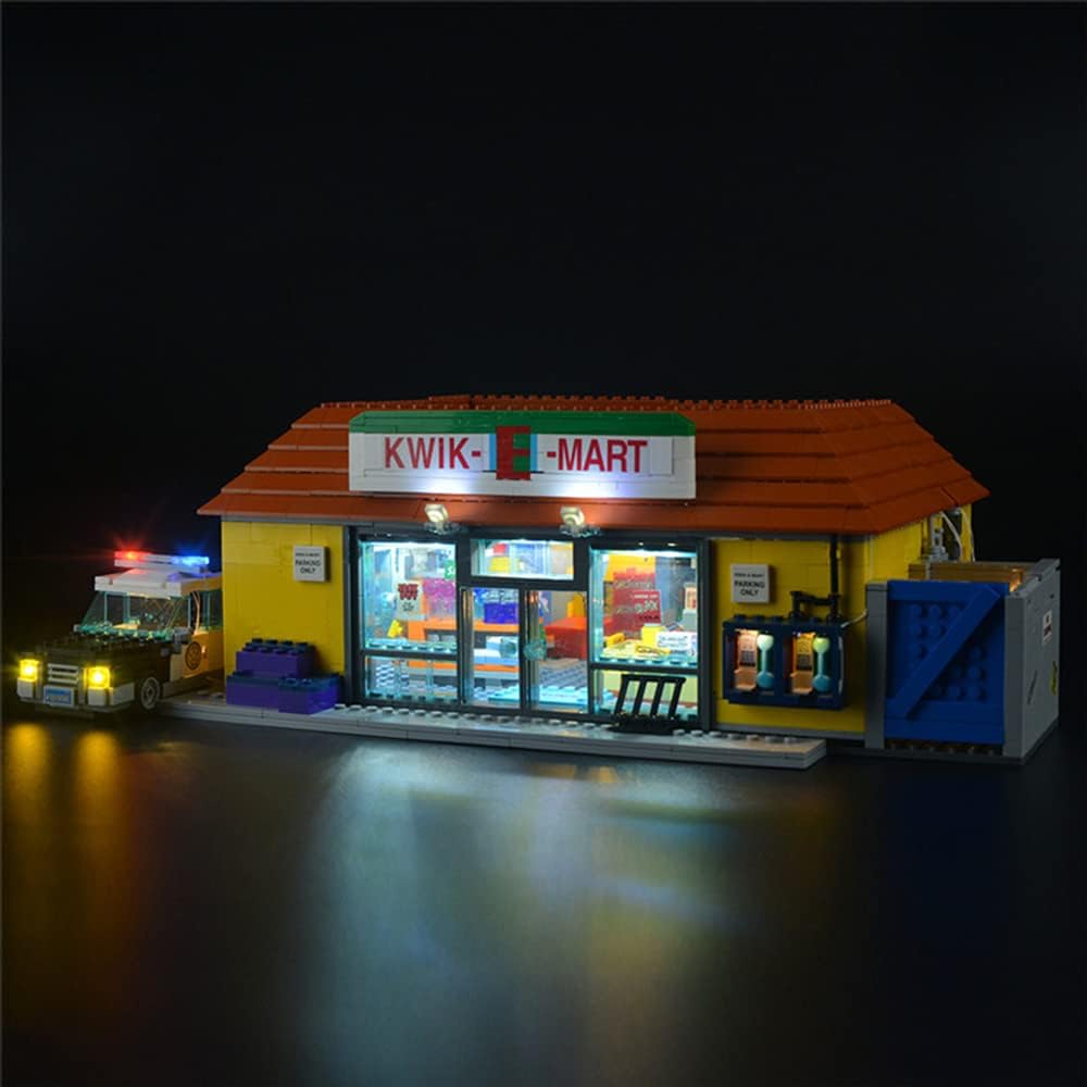 GEAMENT LED Licht-Set Kompatibel mit Lego Simpsons (The Kwik-E-Mart) - Beleuchtungsset für The Simps