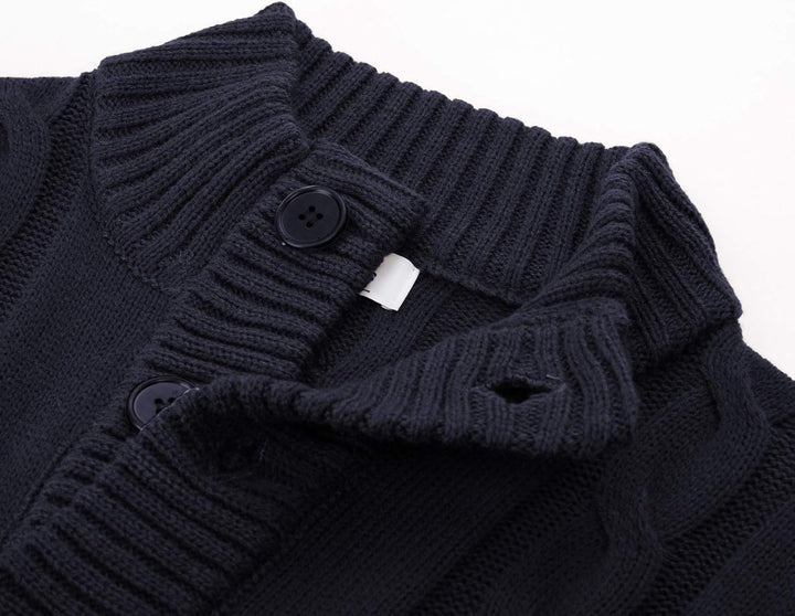 PJ PAUL JONES Herren Strickjacke mit Knopfverschluss Zopfmuster Strickjacke Cardigan mit Gerippter S