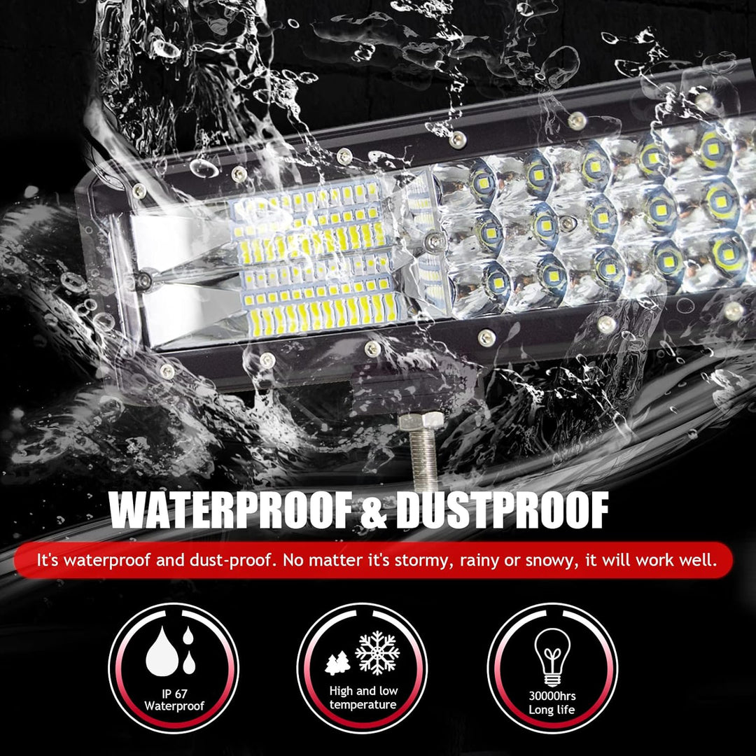 LED Arbeitsscheinwerfer Bar SKYWORLD 50cm 288W Lightbar LED Scheinwerfer Combo Zusatzscheinwerfer 12