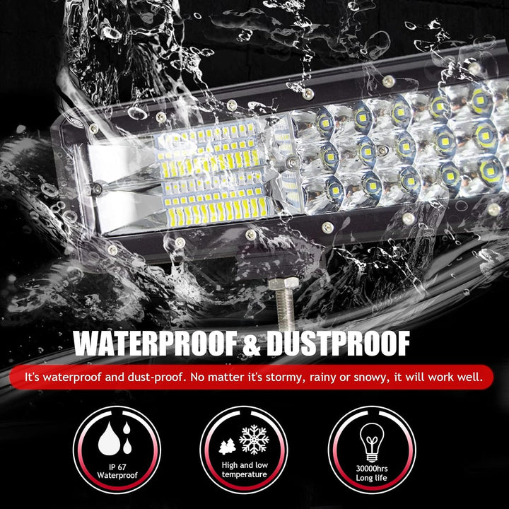 LED Arbeitsscheinwerfer Bar SKYWORLD 50cm 288W Lightbar LED Scheinwerfer Combo Zusatzscheinwerfer 12