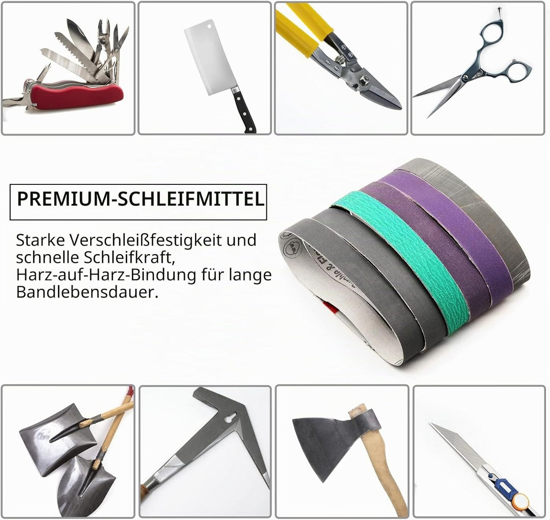 1x45.7 cm Schleifbänder, Messerschärfband-Set, passend für Arbeit, scharfe Klingenschleifer, Befesti