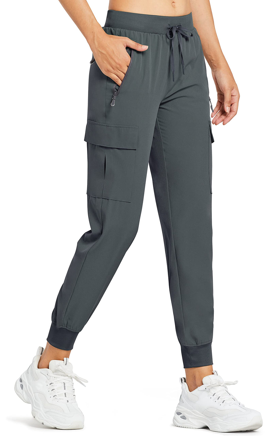 Comallan Cargohose Jogginghose Damen Wanderhose Leichte Schnelltrocknende Trekkinghose Outdoorhose S
