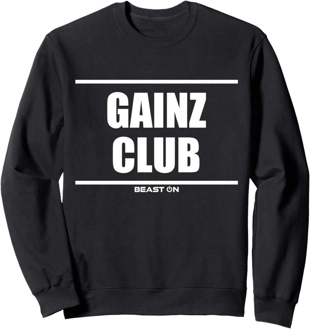 Gainz Club Bodybuilding Gains Training Gym Fitness Workout Sweatshirt