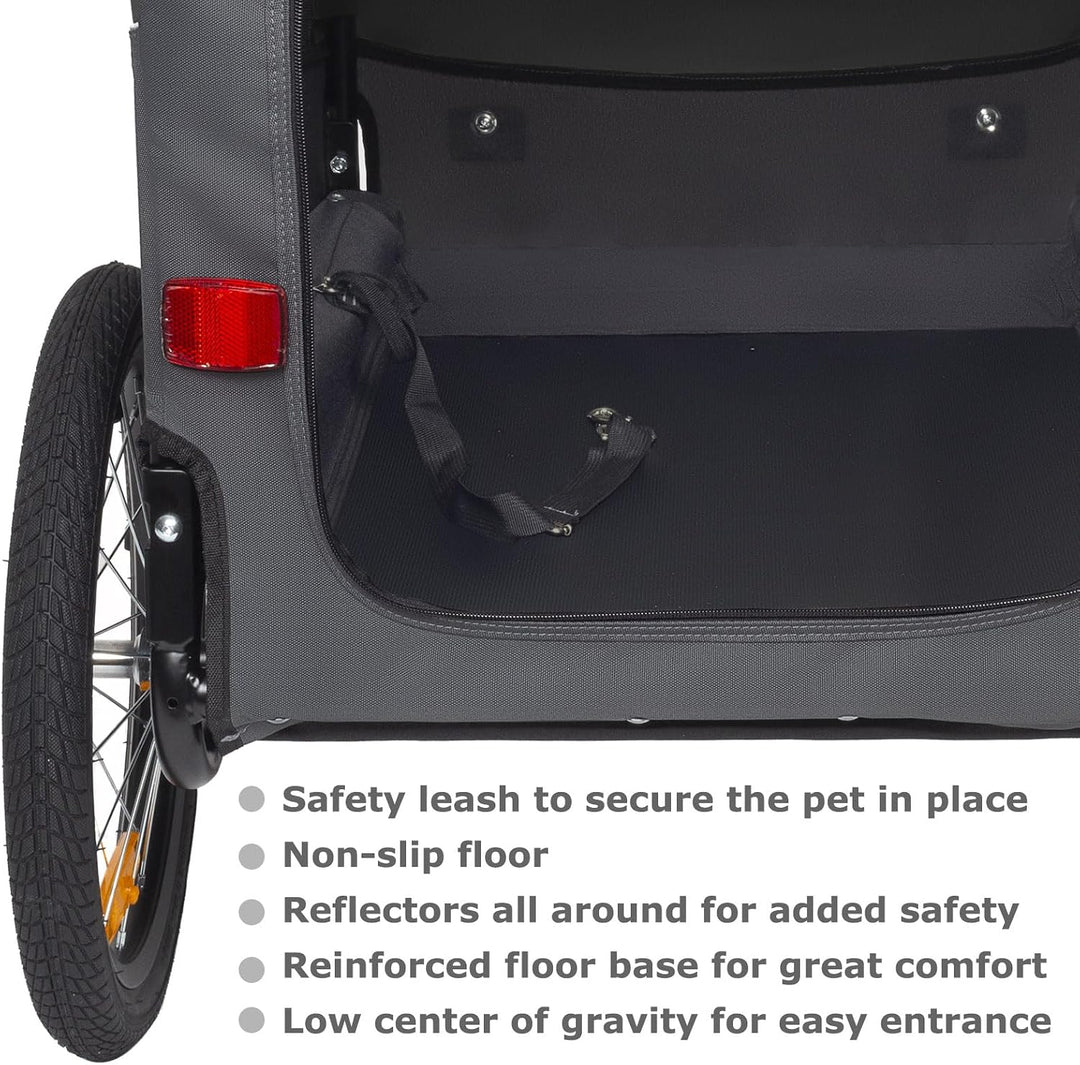 Tiggo VS Pets L Hundeanhänger gross Fahrradanhänger für mittelgrosse und grosse Hunde bis 35 kg, Kla