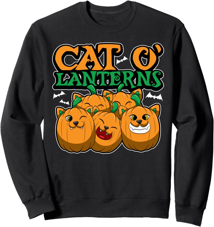 Cat O'Lanterns – Katzenkürbisse – Halloween-Kostüm Sweatshirt
