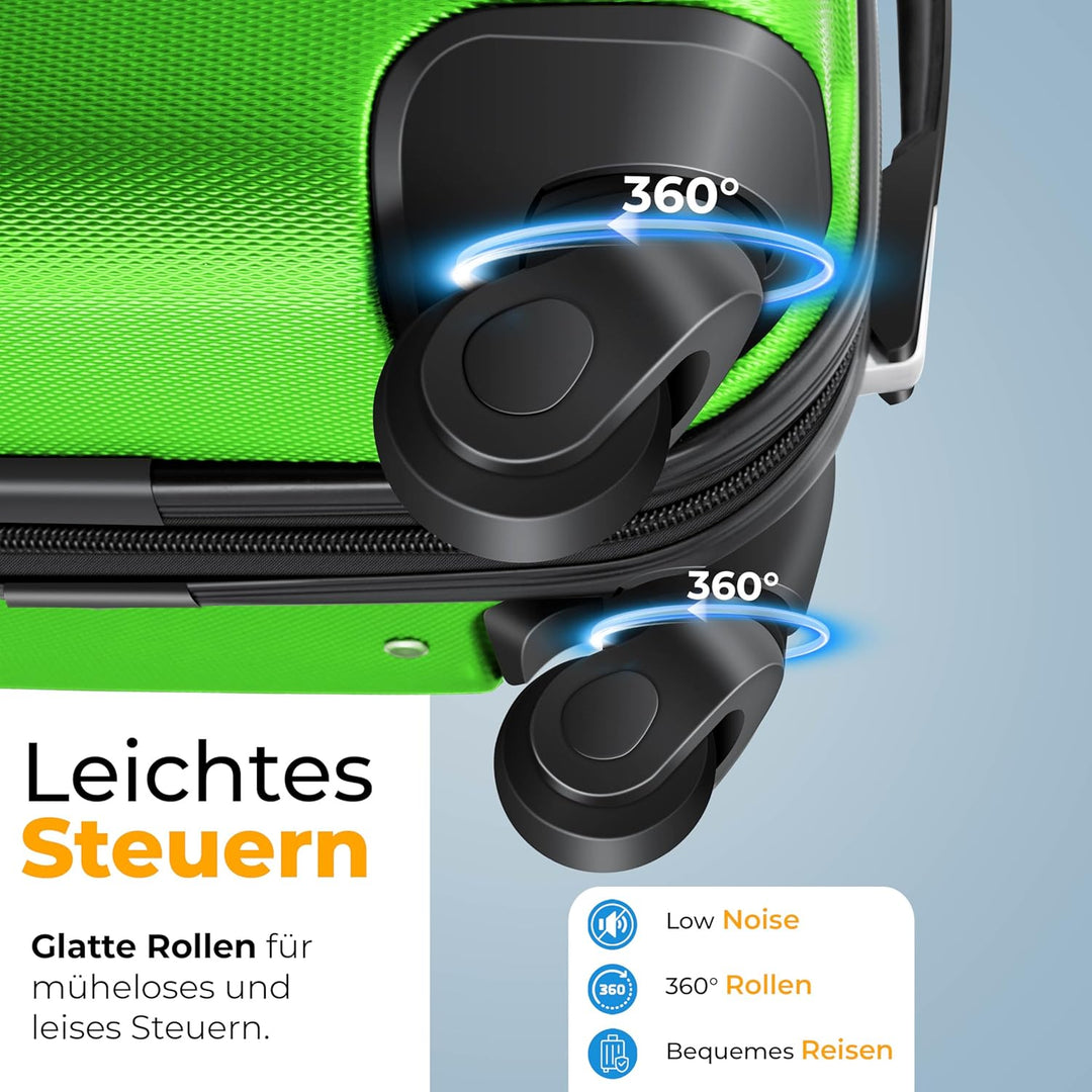 KESSER® 3tlg. Hartschalenkofferset Hard Shell Basic Hartschalenkoffer Trolley Koffer Reisekoffer Rei