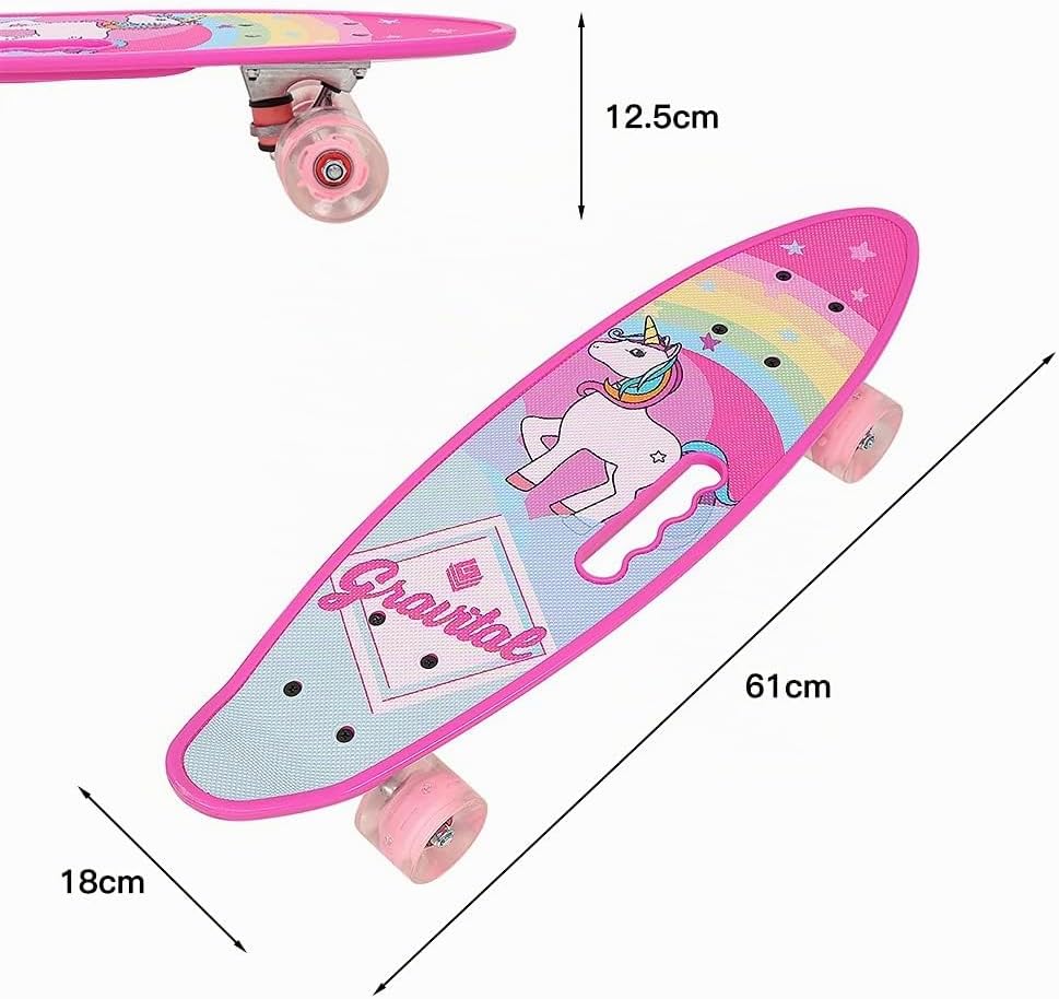 Longboards Komplett Skateboard Kinder Longboard Erwachsene Skateboard Anfänger aus Ahorn für Mädchen