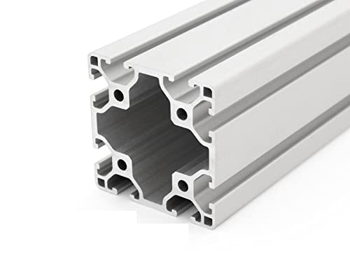 Aluminiumprofil 60x60L I-Typ Nut 6 (leicht), silber eloxiert. Aluminium Profil 60x60 Alu Profil 60 x