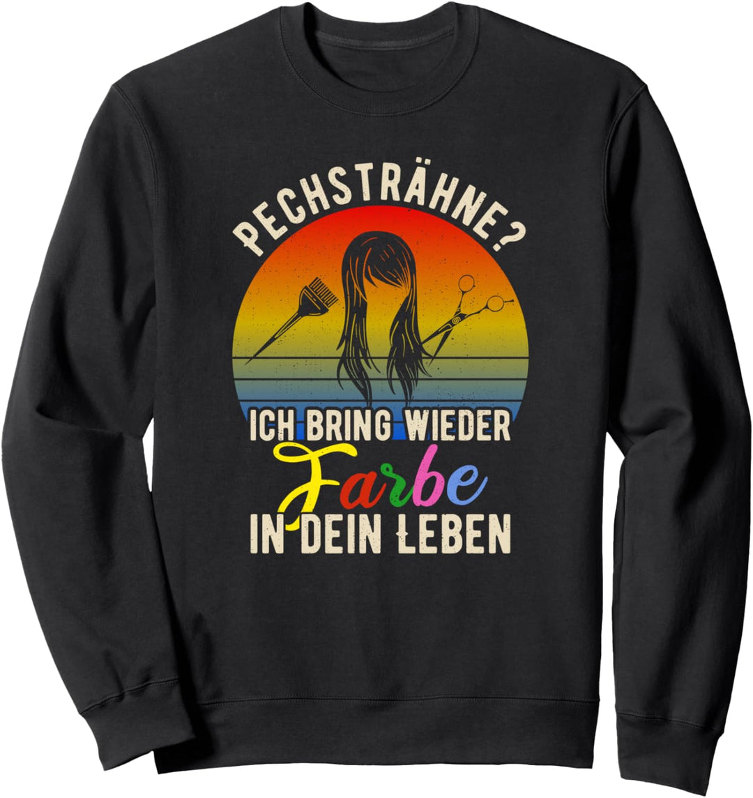 Lustiger Friseurin Friseur Spruch Vintage Hairstylist Sweatshirt