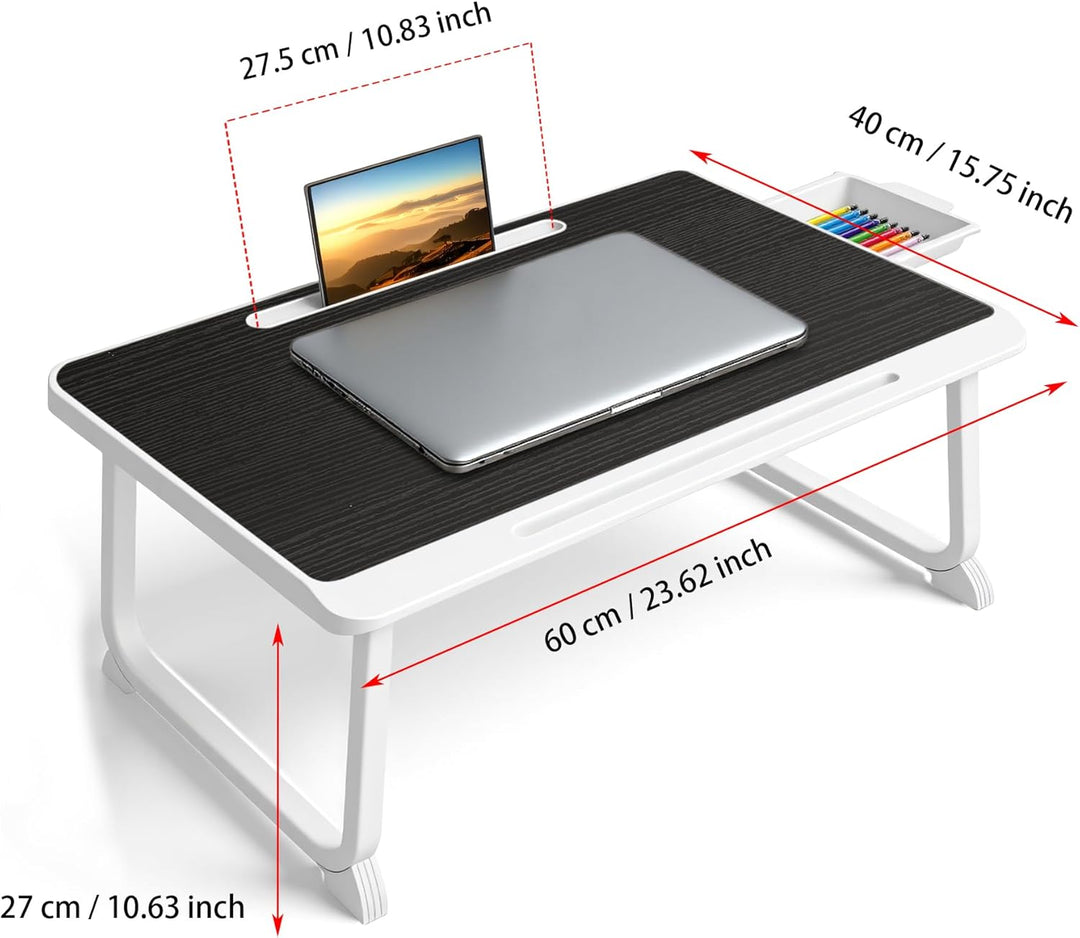 Laptop Bett Schreibtisch, Laptoptisch für Frühstück im Bett, Arbeit, Homeoffice, Laptopständer für S
