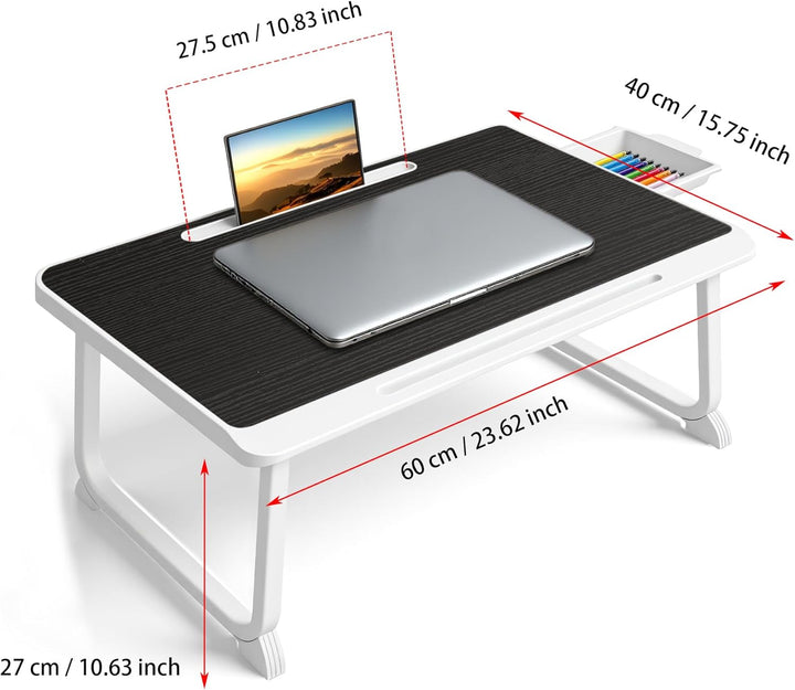 Laptop Bett Schreibtisch, Laptoptisch für Frühstück im Bett, Arbeit, Homeoffice, Laptopständer für S