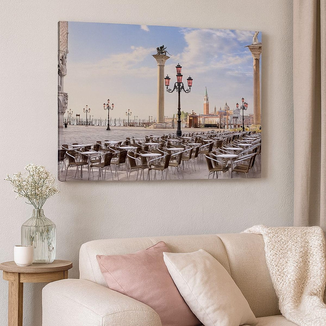 Bilder auf Leinwand 100x70cm Leinwandbild Architektur Stadt Venedig Gross Wanddeko Bild Schlafzimmer