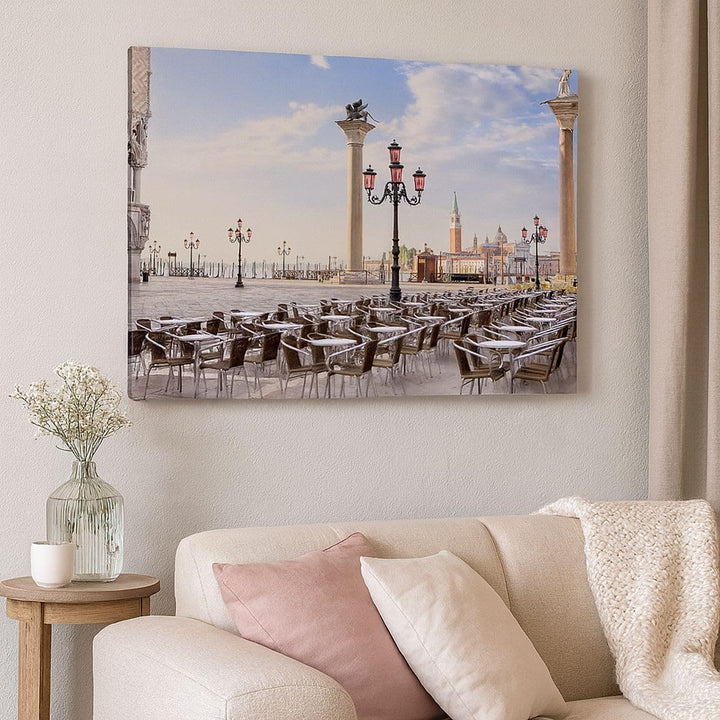 Bilder auf Leinwand 100x70cm Leinwandbild Architektur Stadt Venedig Gross Wanddeko Bild Schlafzimmer
