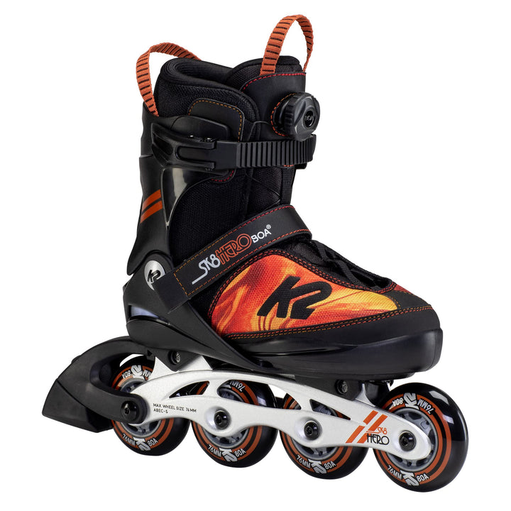 K2 Skates Jungen Inline Skates SK8 HERO BOA ALU, black - orange, 30F0118 black - orange M (EU: 32-37