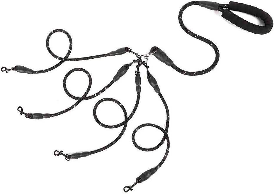 Hundeleinen, 4 in 1 No Tangles Abnehmbares Nylon-Zugseil 4-Wege-Hundeleine für Hunde Katzen im Freie