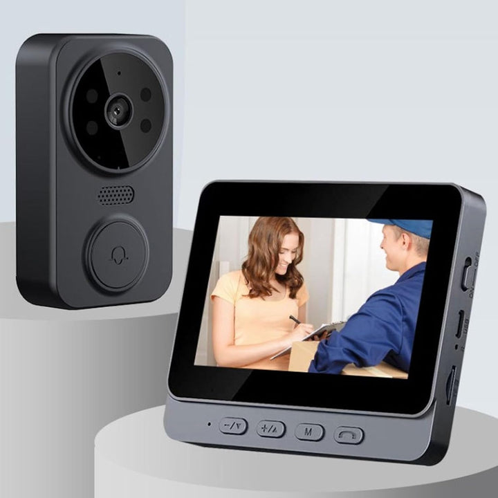 Video-Gegensprechanlage, Video-Türklingelkamera mit 4,3-Zoll-, Video-Türsprechanlage 8 MP HD-Kamera-