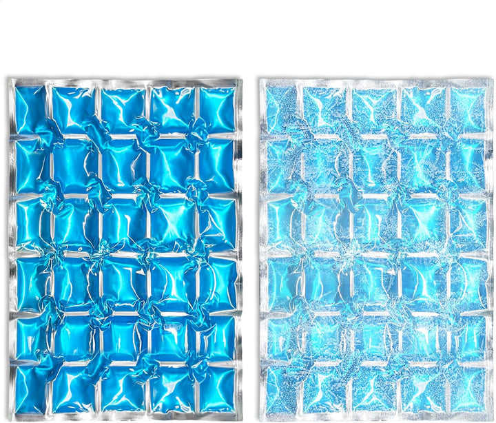 com-four® 4x Flexibles Eis-Pack - Kühlkompresse mit 25 Kühlzellen - Kühlpack für Haushalt, Camping u