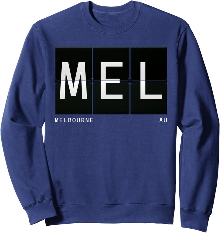 MEL Melbourne Australia Retro Flughafencode Sweatshirt