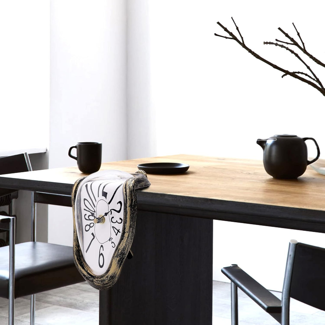 Lafocuse Lautlos Salvador Dali Uhr, Geschmolzene Uhr Ohne Tickgeräusche, Tischuhren Modern Schmelzen