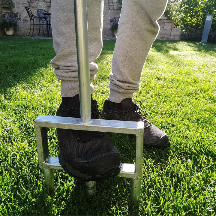 SattesGrün Rasenpflege Set bestehend aus Aerifizierer und 75cm x 35cm Rasenrakel |Rasenbelüfter Fläc