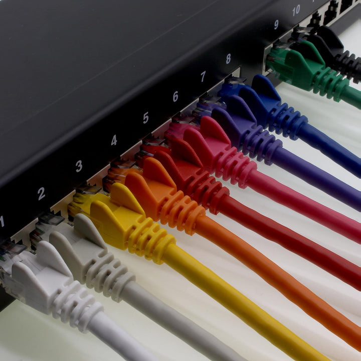 1aTTack UTP-Netzwerkkabel mit RJ45 (Cat.6, 10 Stück) 10,0 Meter 10 m rot, 10 m rot