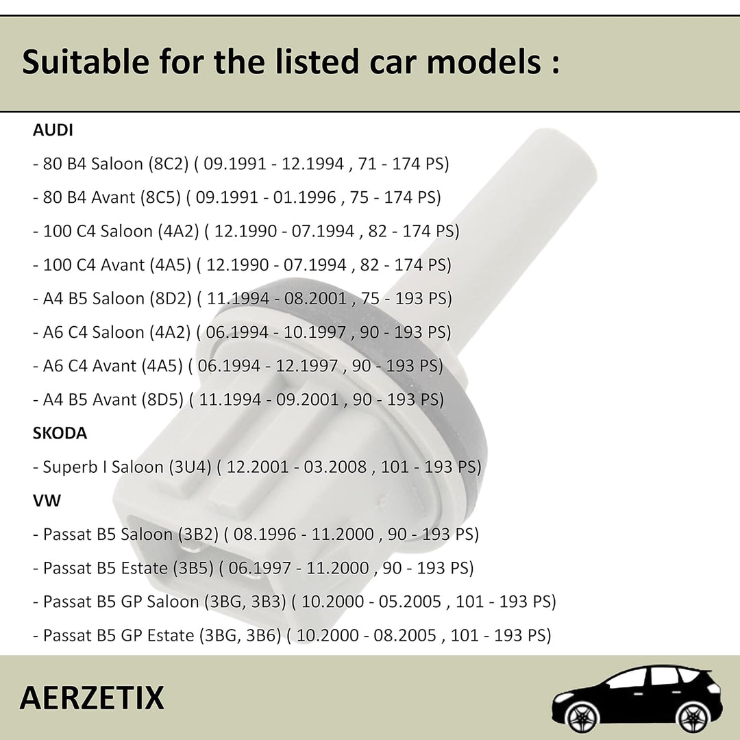 AERZETIX - C43342 - Thermokontakt, Lüfter - polzahl: 2 pins - kompatibel mit Audi, Skoda, Vw 4A0 820