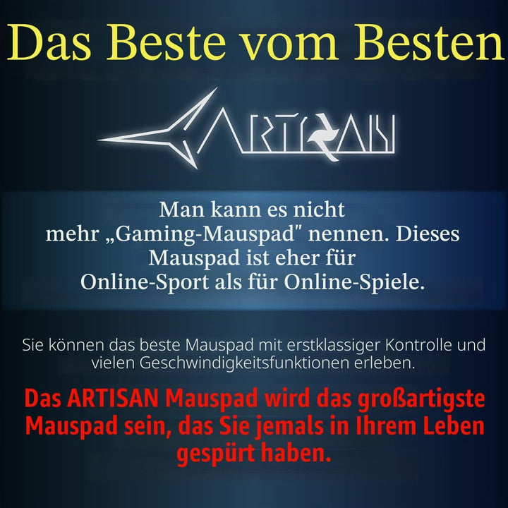 Artisan Ninja FX Hien XSOFT XL Rot Professionelles Gaming Mauspad für Esport - Balance-Speed Mousepa