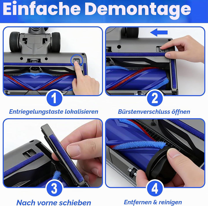 Bürste Ersatzteile Kompatibel für Dyson V11 V15 V10 V8 V7 Models,Austauschbarer Bürstenkopf mit Stau