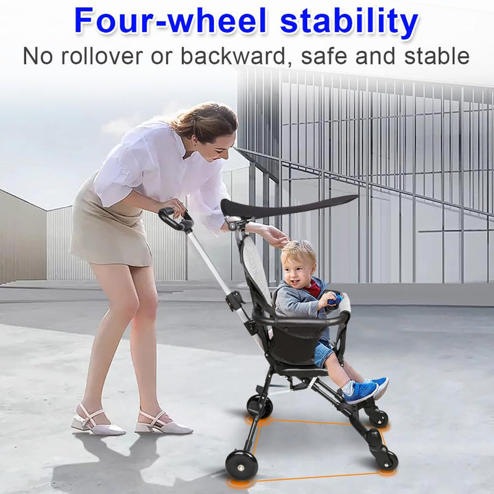 Kinderwagen, 0 – 4 Jahre, 0 – 25 kg, Kinderwagen, leicht und kompakt, verlängerte Position, automati