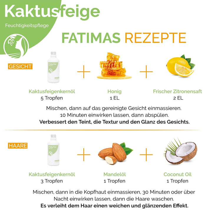Fatima's Garden Kaktusfeigenkernöl - Bio Anti-Aging Serum, 50ml 50 ml (1er Pack), 50 ml (1er Pack)