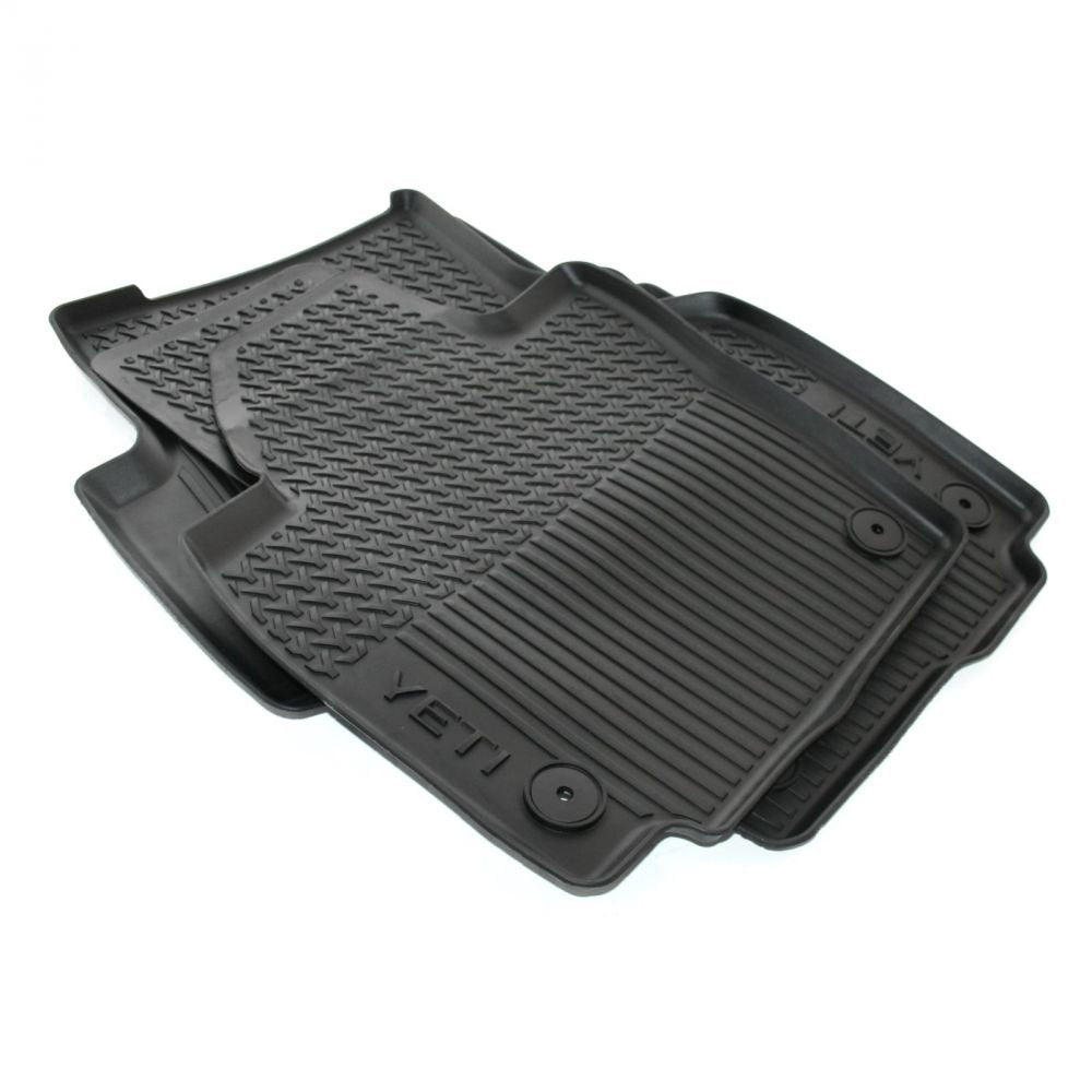 Skoda 5L1061550A Gummi Fussmatten 4-teilig Gummimatten Original Allwettermatten Single, Single