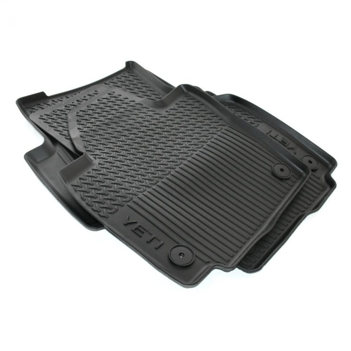 Skoda 5L1061550A Gummi Fussmatten 4-teilig Gummimatten Original Allwettermatten Single, Single