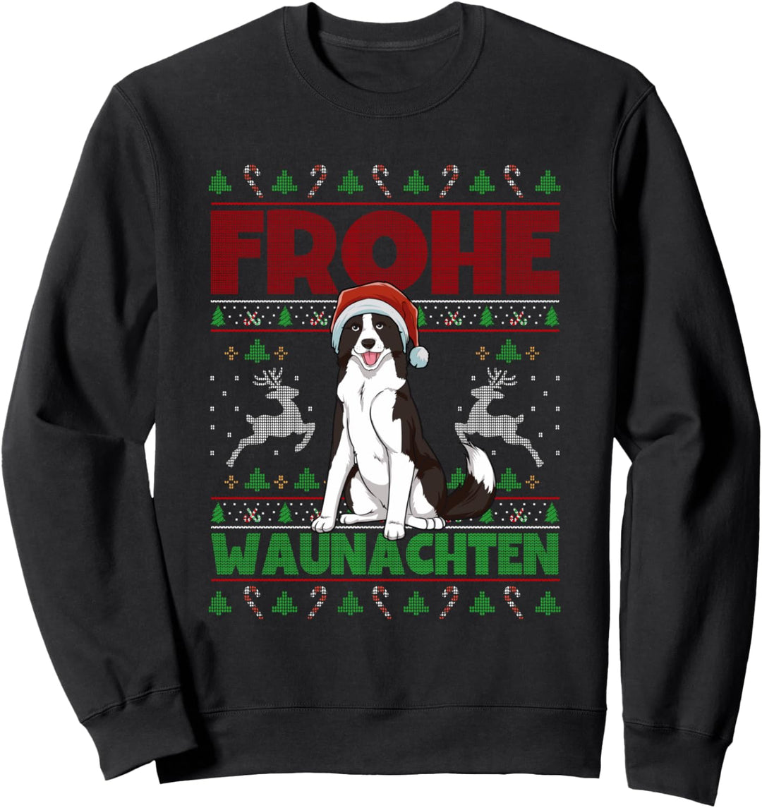Frohe Weihnachten Border Collie Sweatshirt