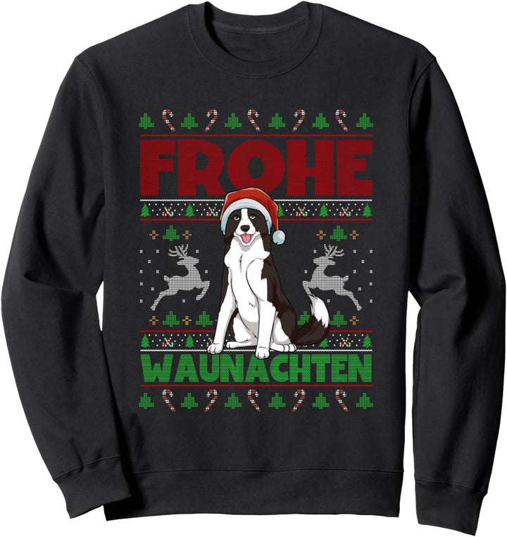 Frohe Weihnachten Border Collie Sweatshirt