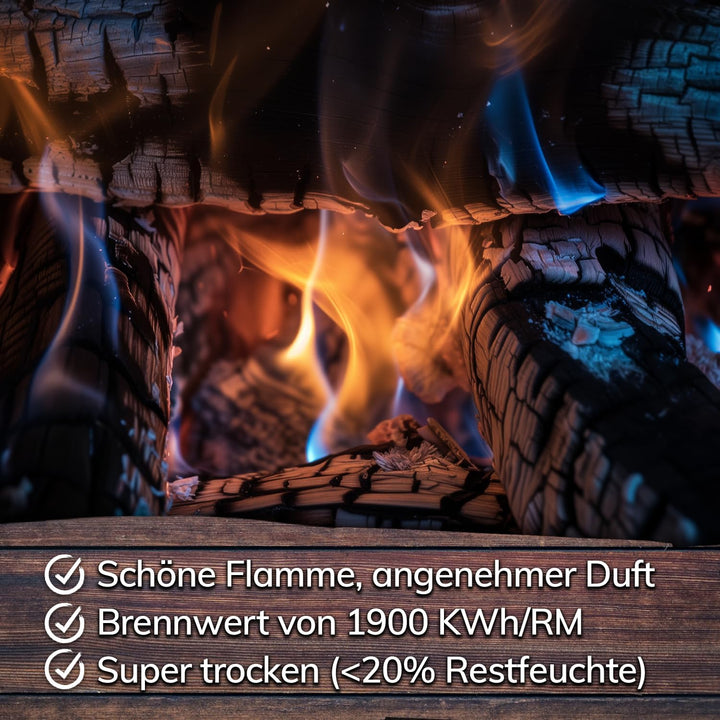 Landree® BIRKE 16Kg Kaminholz, Brennholz, Feuerholz, ofenfertig, ca 30cm Scheitlänge direkt vom Fami