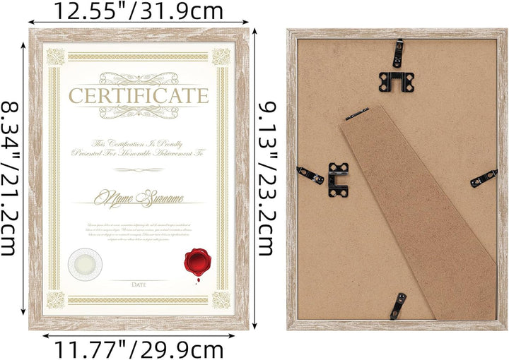 EYMPEU 6er-Set Bilderrahmen A4 Set, Urkundenrahmen, Fotorahmen DIN A4(21 x 29,7 cm), Geeignet für Wa