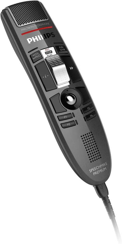 Philips LFH3510 SpeechMike Premium USB-Diktiermikrofon Präzisionsmikrofon 4-Positions-Schiebeschalte