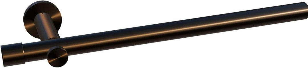 Tilldekor Gardinenstange HIGH-LINE ANDRAX, braun-antik, Ø 20 mm,1-Lauf, 240 cm, inkl. Trägern und En