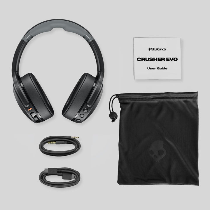 Skullcandy Crusher Evo Wireless Bluetooth Headphones with Multi-Sensory Bass, Noise Isolating Over-E