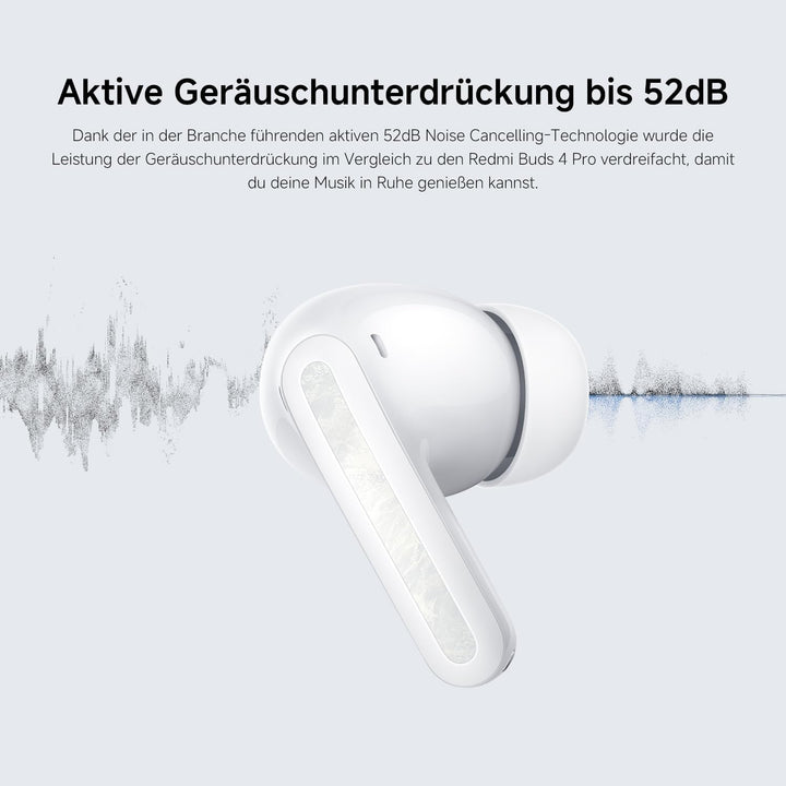 XIAOMI Redmi Buds 5 Pro Bluetooth 5.3 In-Ear Kopfhörer, 52dB aktive Geräuschunterdrückung, Bis zu 38