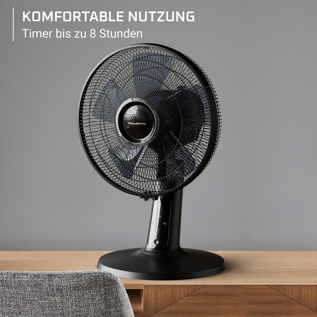 Rowenta Turbo Silence Extreme+ Tischventilator, 120° Auto-Oszillation, bis zu 50% Energieeinsparung,