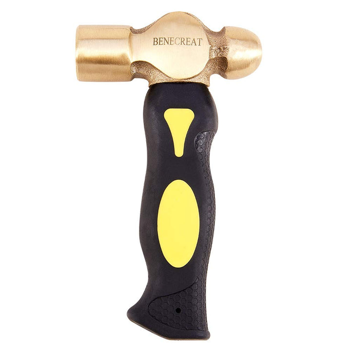 BENECREAT Messinghaupt Metal Stamping Hammer für DIY Kunstgewerbe Schmuckherstellung, Subby Kurzgrif