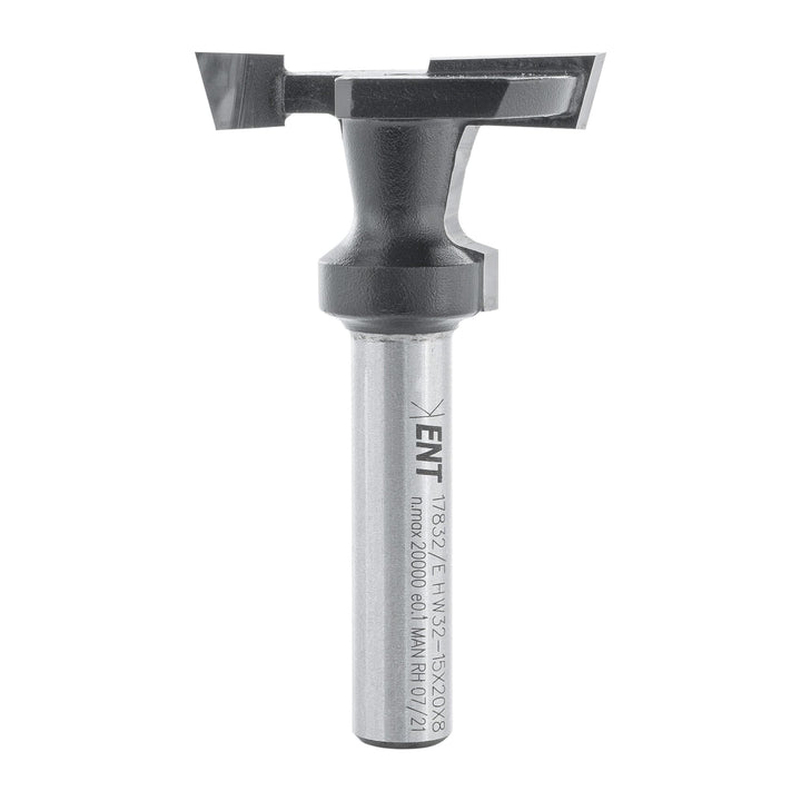 ENT 17832 T-Nutfräser für Regalsysteme HW, Schaft (S) 8 mm, Durchmesser (D1) 32 mm, Nutzlänge (NL2)