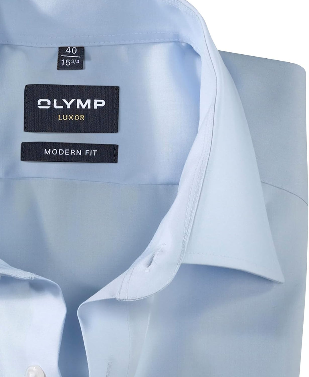 OLYMP Herren Businesshemd Langarm Luxor,Einfarbig,modern fit,New Kent 37 Blau 15, 37 Blau 15