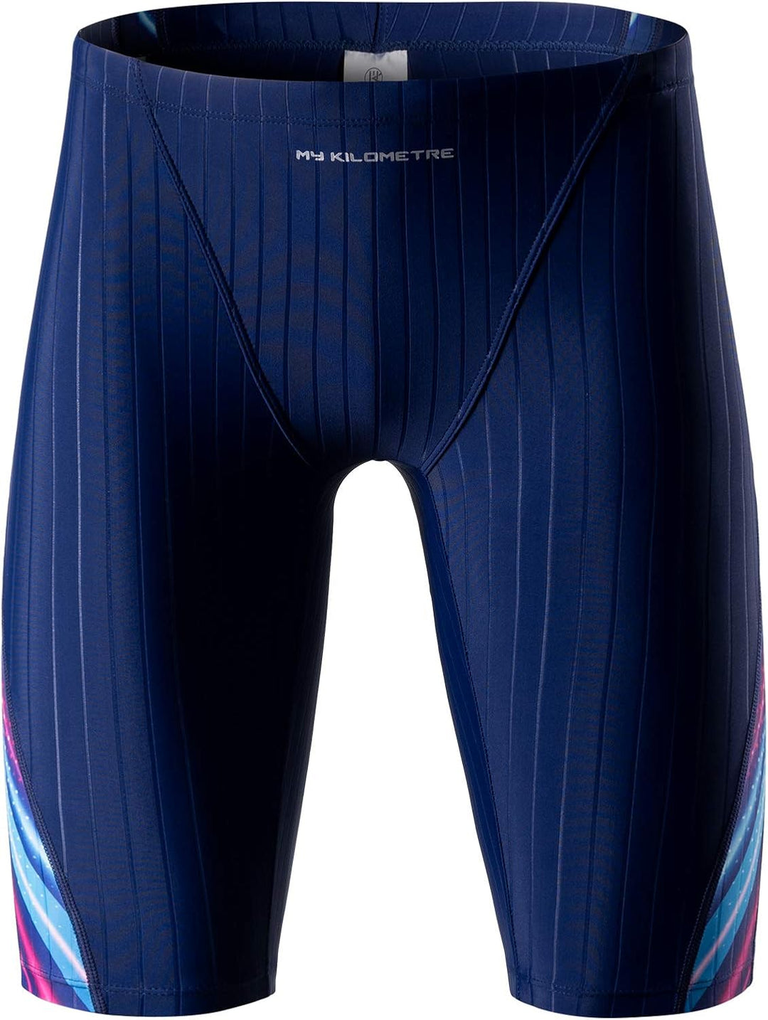 MY KILOMETRE Herren Jammers Lang Badehose Schwimmen Badeanzug Jammer Blau Neon S, Blau Neon S