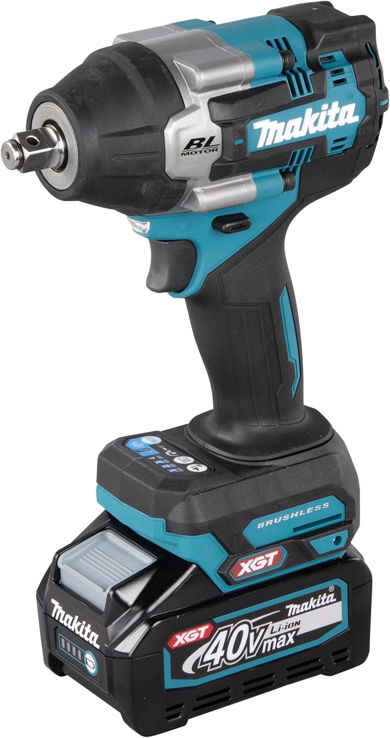 Makita TW007GM201 Akku-Schlagschrauber 40V max. / 4,0 Ah, 2 Akkus + Ladegerät im MAKPAC, Petrol mit